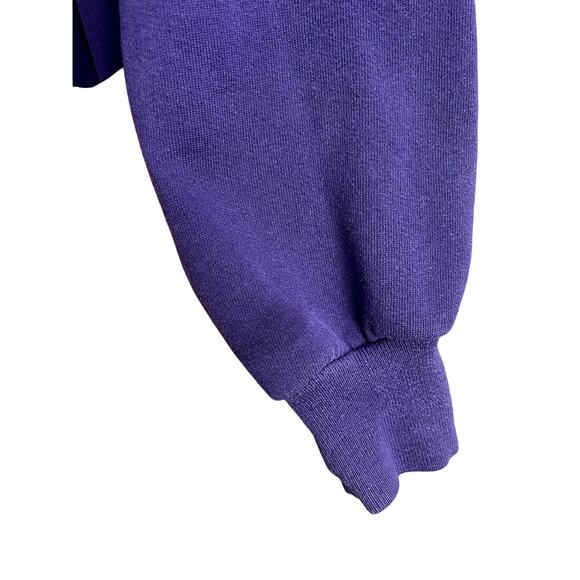 Vintage 90s Purple Jerzees Blank Crewneck Sweatshirt Size XL Made in the USA - Picture 5 of 5